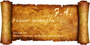 Feiner Arabella névjegykártya